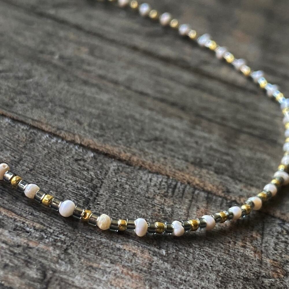 NEW Freshwater Pearl & Gold Anklet